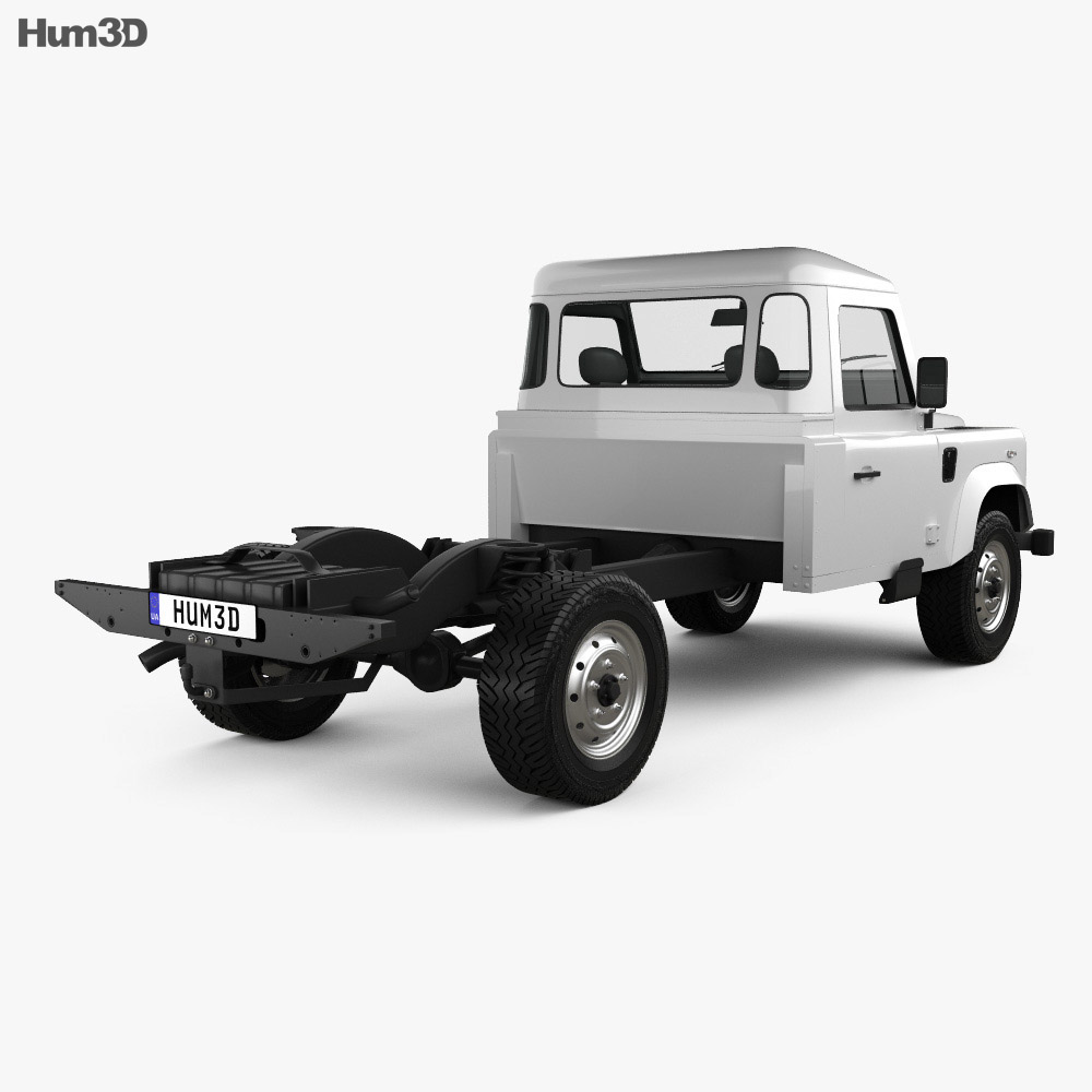 Land Rover Defender 130 Chassis Cab 2014 3d model back view