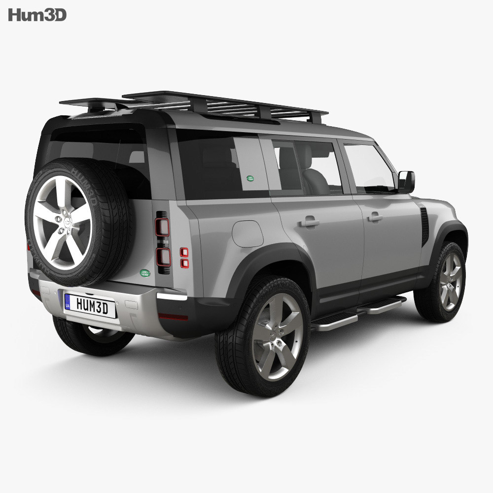 Land Rover Defender 110 Explorer Pack 2022 3d model back view