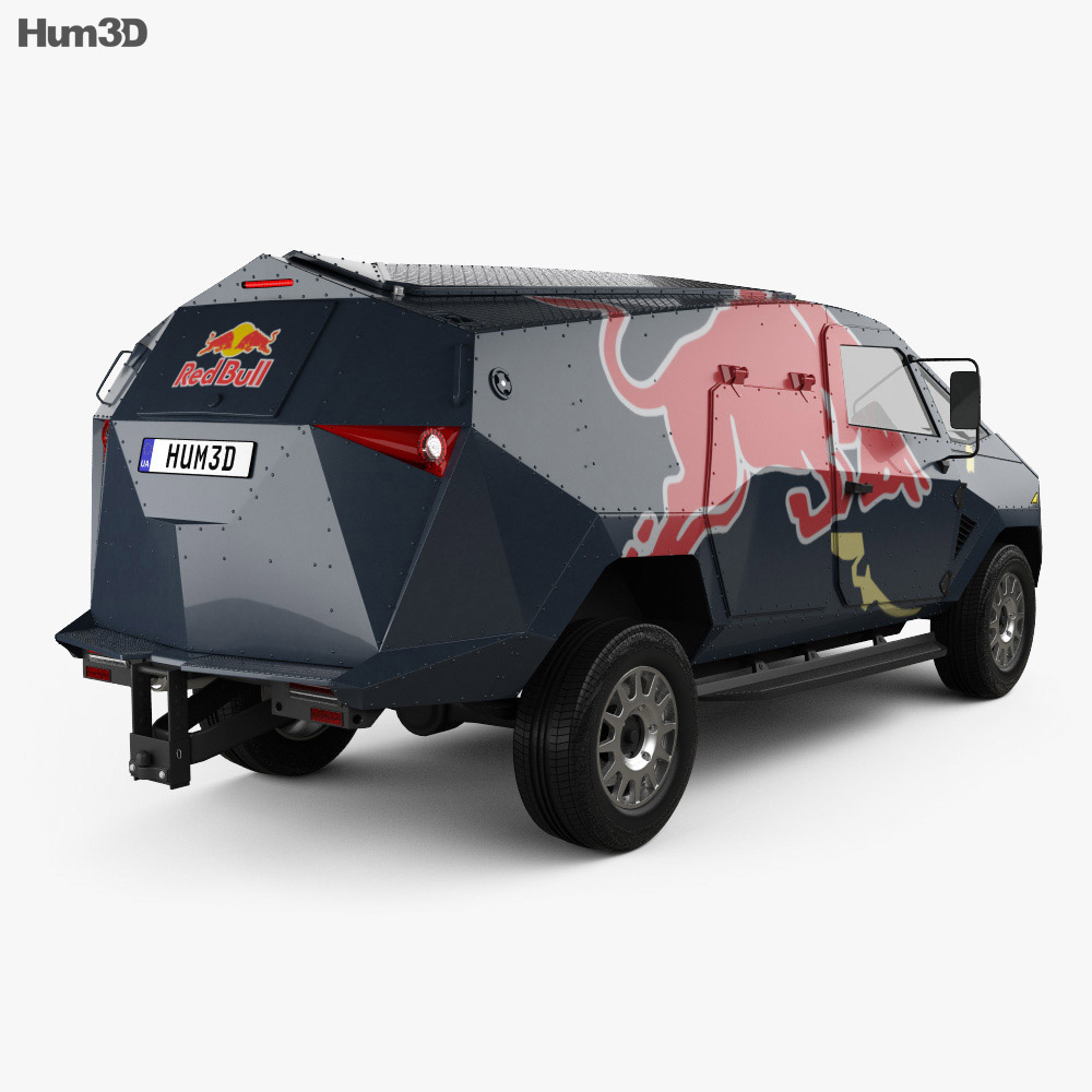 Land Rover Defender Red Bull Event 2016 3D模型 后视图