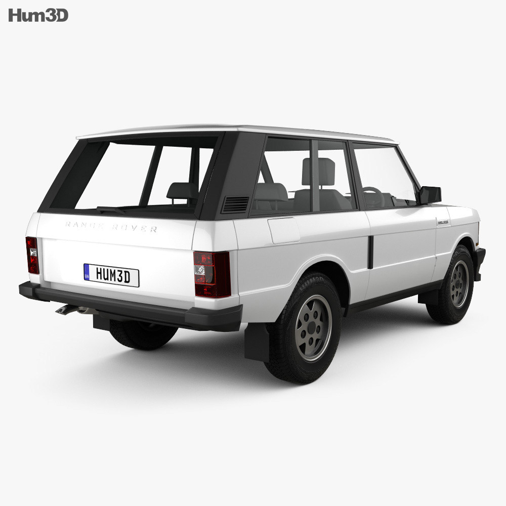 Land Rover Range Rover 3门 1986 3D模型 后视图