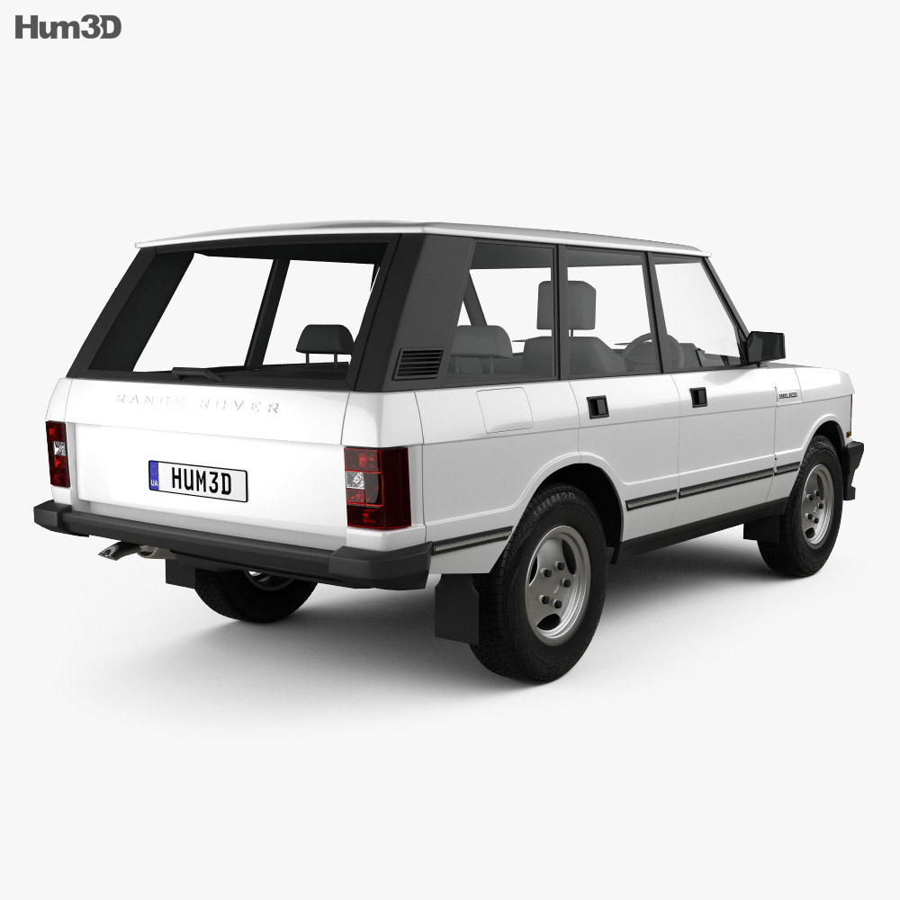 Land Rover Range Rover 1994 3D模型 后视图
