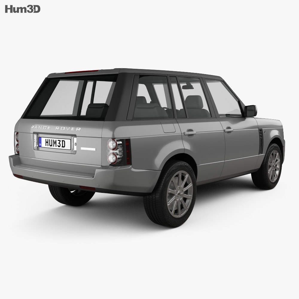 Land Rover Range Rover Supercharged 2012 3d model back view