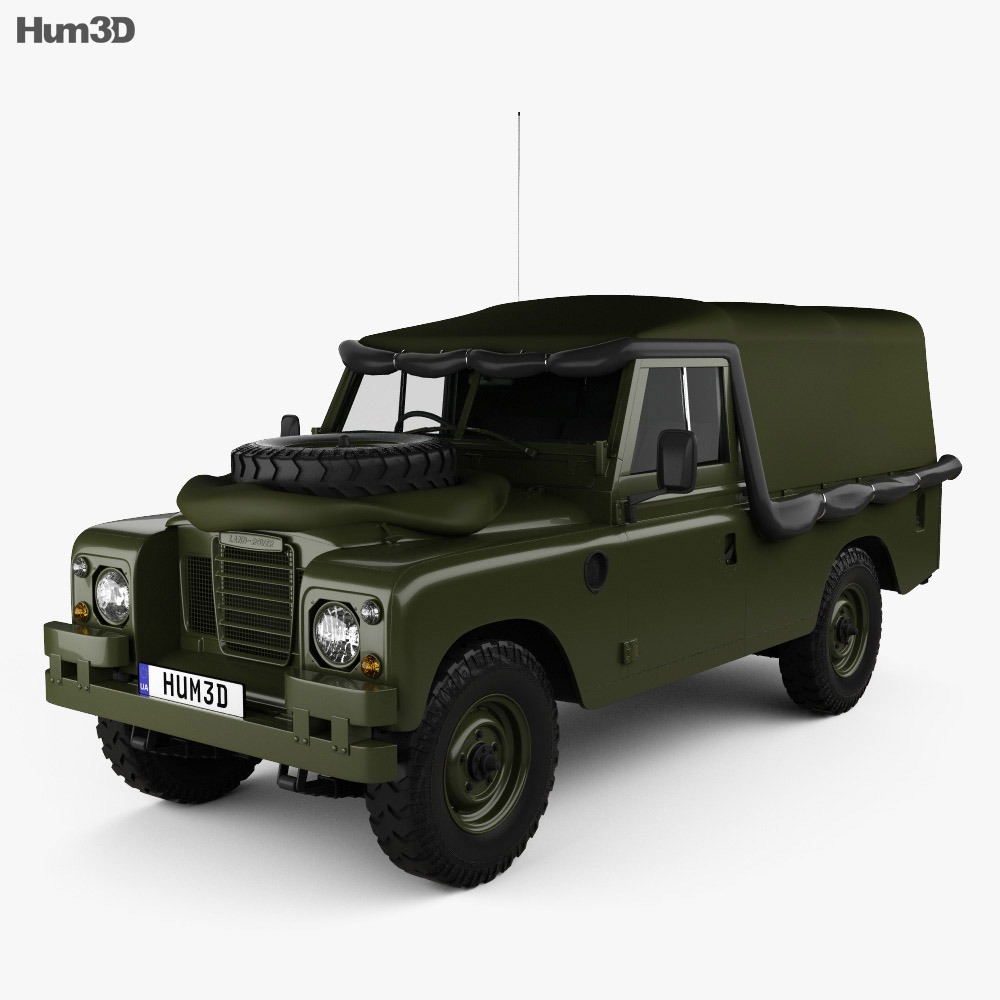 Land Rover Series III LWB Military FFR with HQ interior 1985 3d model