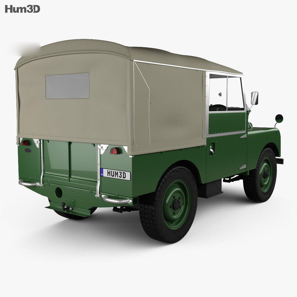 Land Rover Series I 86 Soft Top 1954 3d model back view