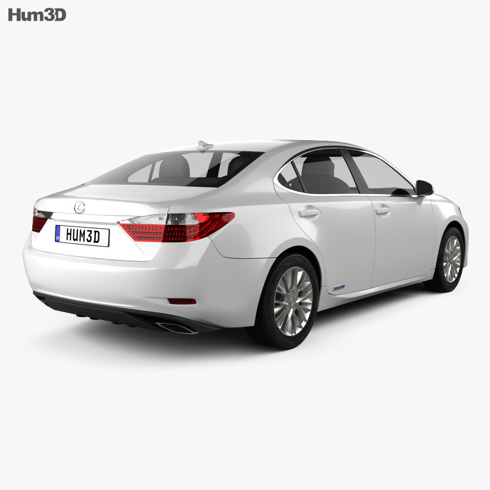 Lexus ES 2016 3D模型 后视图