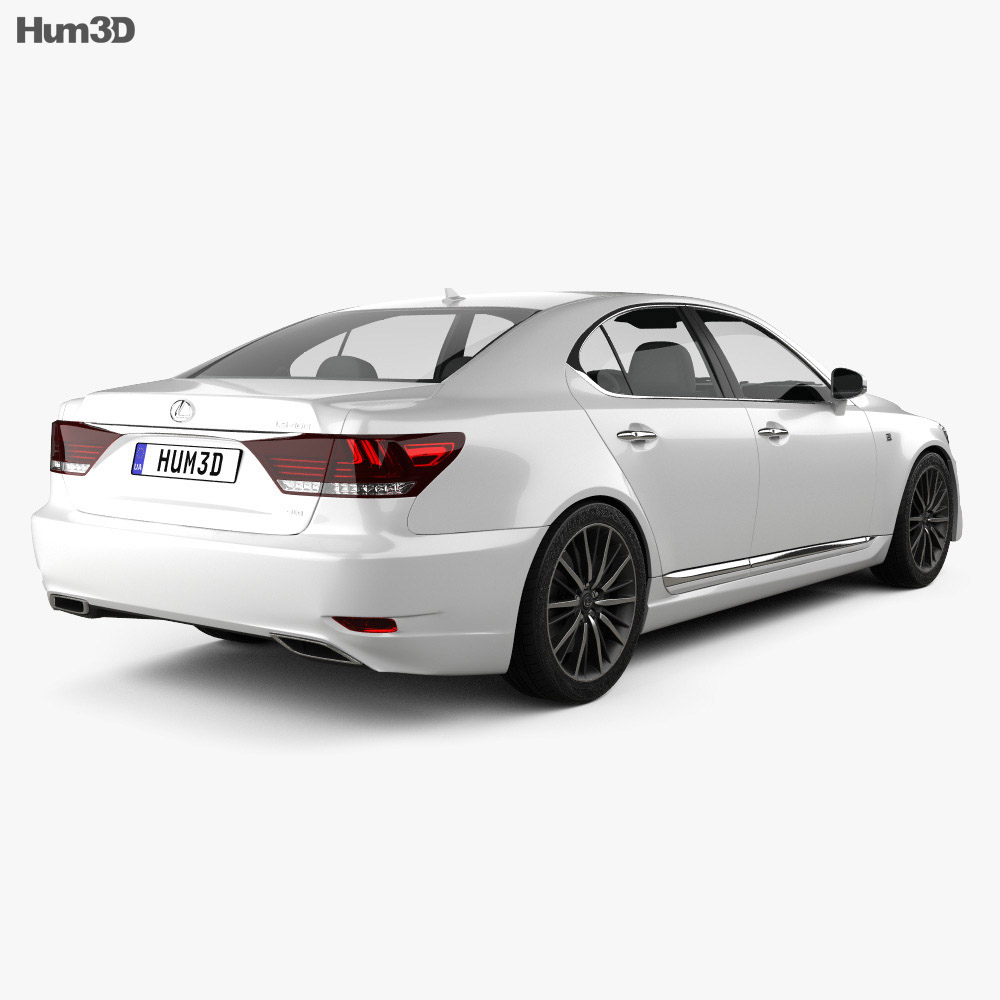 Lexus LS F sport (XF40) 2015 3D模型 后视图