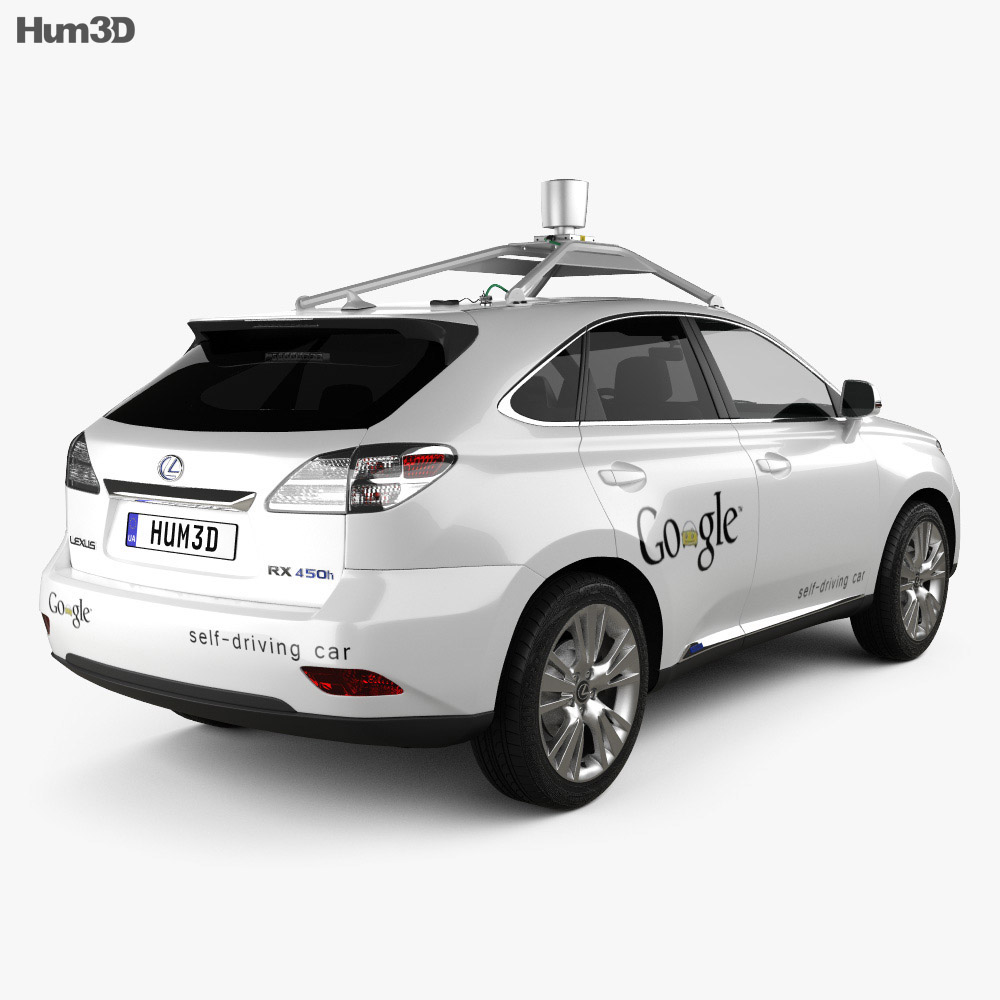 Lexus RX Google Self-driving 2015 3d model back view
