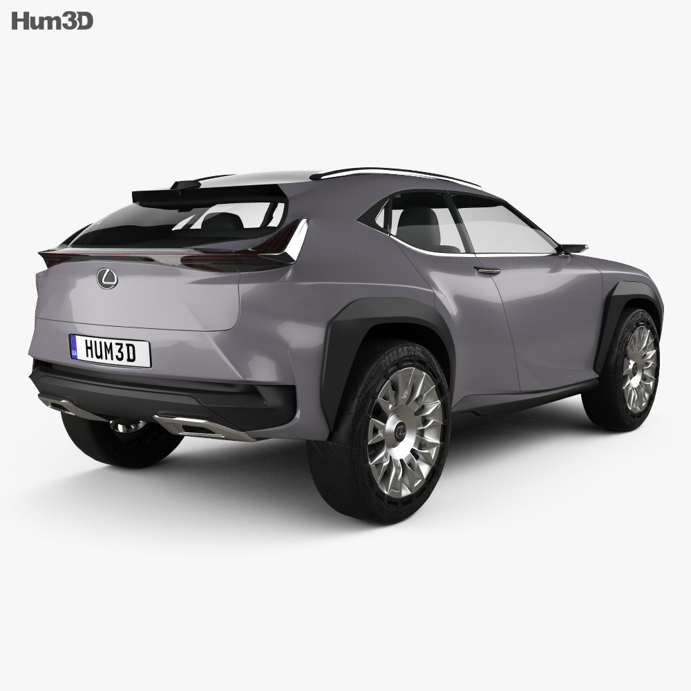 Lexus UX Concept 2017 3d model back view