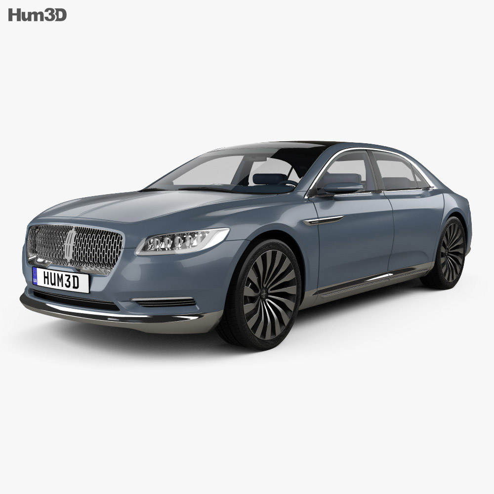Lincoln Continental With Hq Interior 2015 3d Model