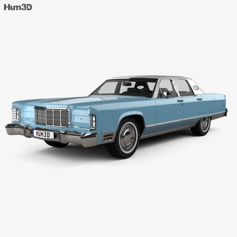 Lincoln Continental 세단 1975 3D 모델 