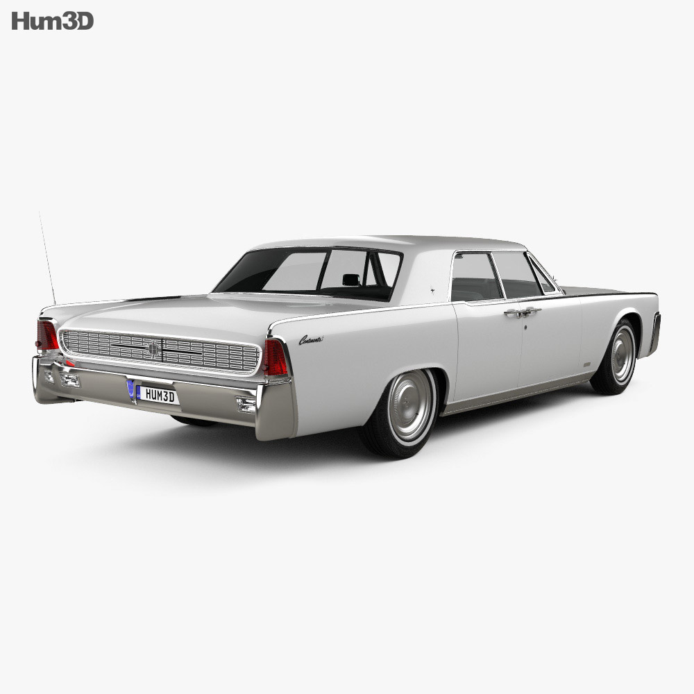 Lincoln Continental sedan 1962 3d model back view
