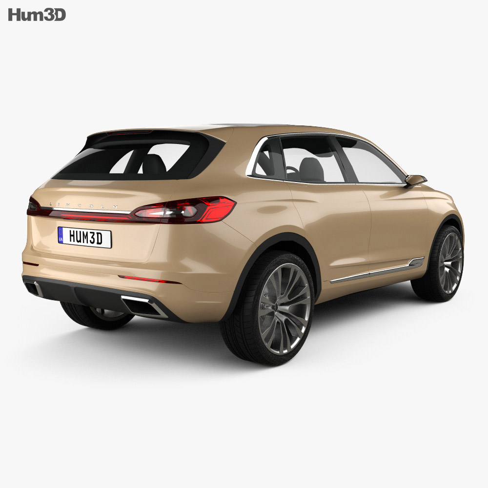 Lincoln MKX 2014 3d model back view