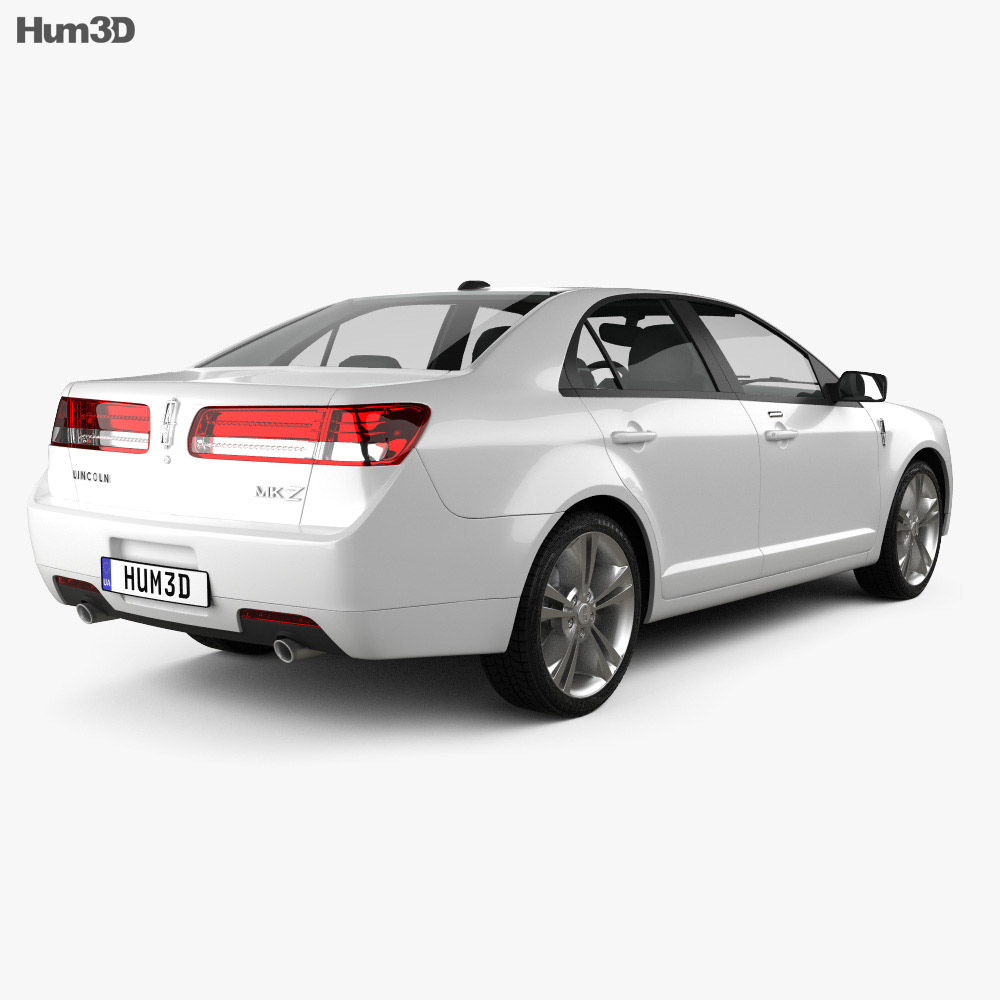 Lincoln MKZ 2013 3d model back view