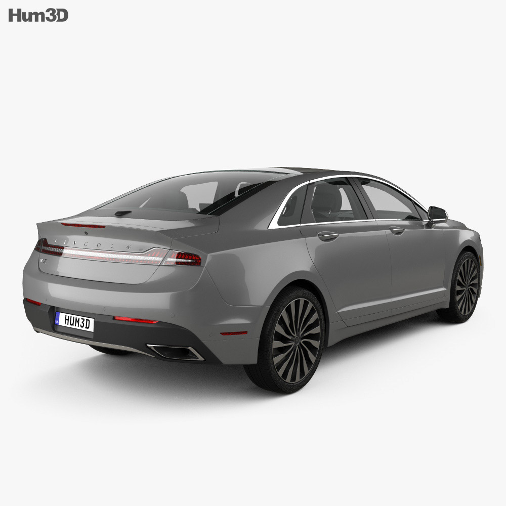 Lincoln MKZ with HQ interior 2020 3d model back view
