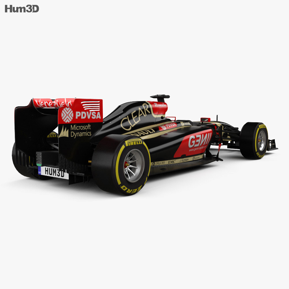 Lotus E22 2014 3D模型 后视图