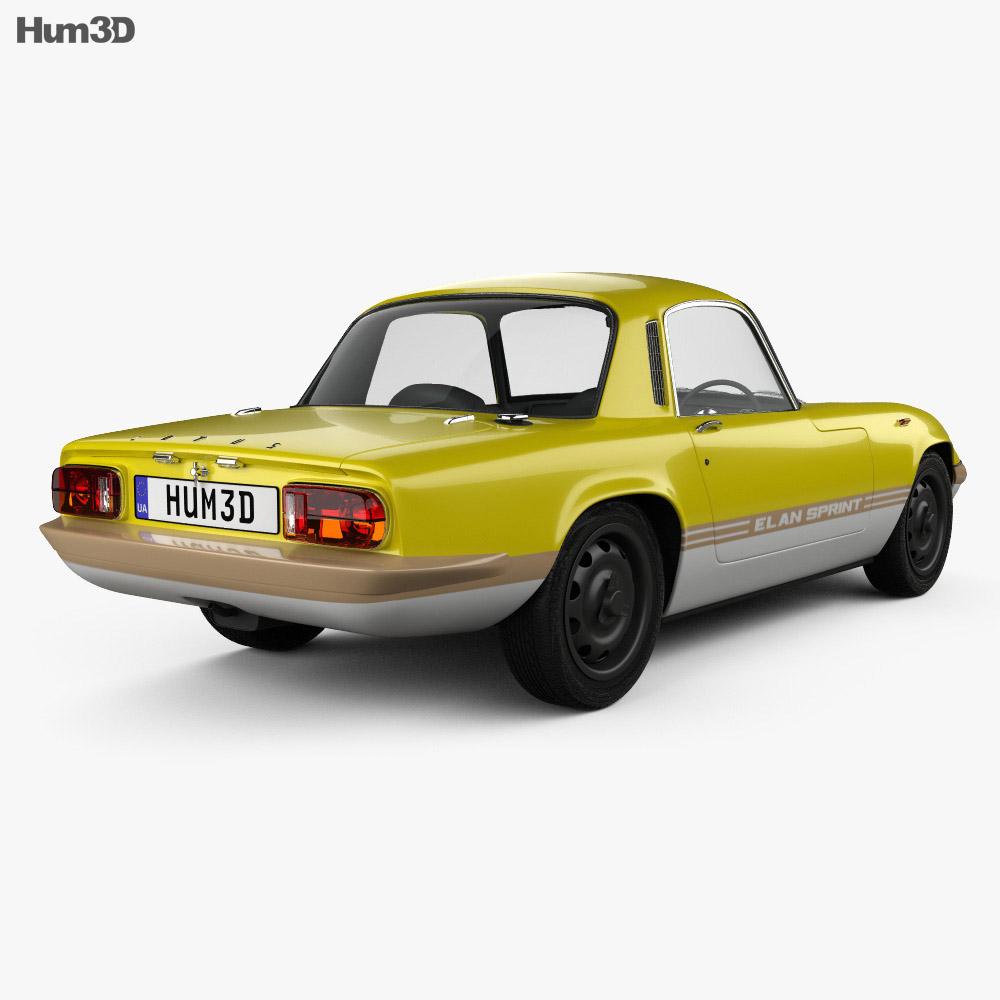 Lotus Elan Sprint Fixed-head Coupe 1971 3d model back view