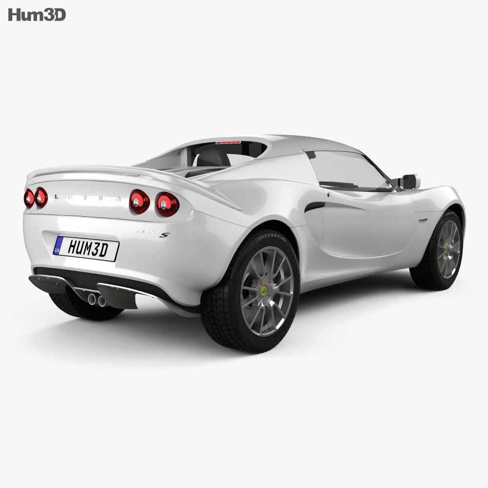 Lotus Elise S 2012 3D模型 后视图