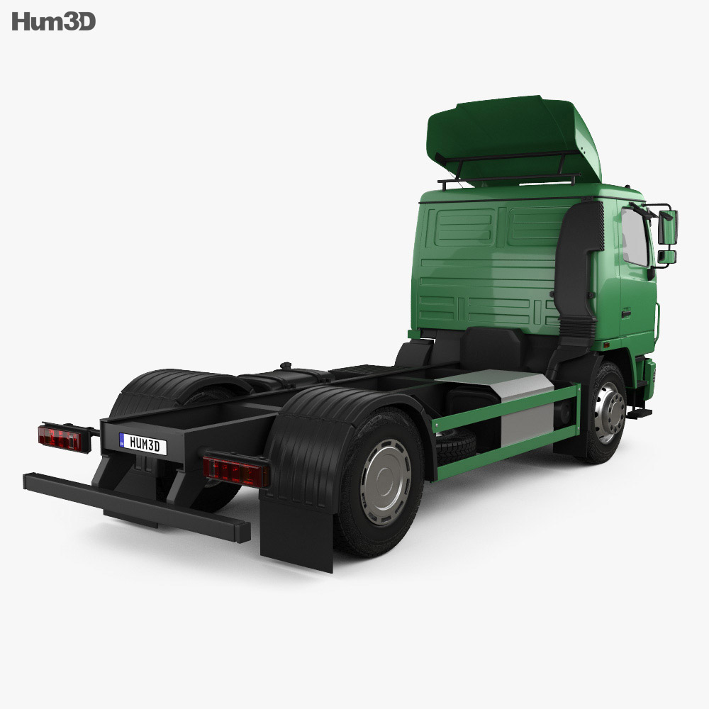 MAZ 5340 M4 Chassis Truck 2015 3d model back view
