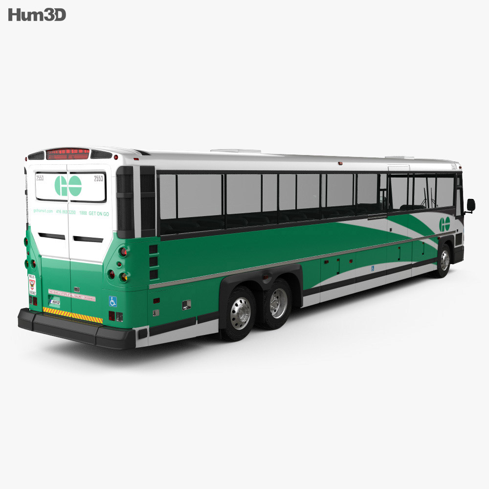 MCI D4500 CT Transit Bus 2008 3d model back view