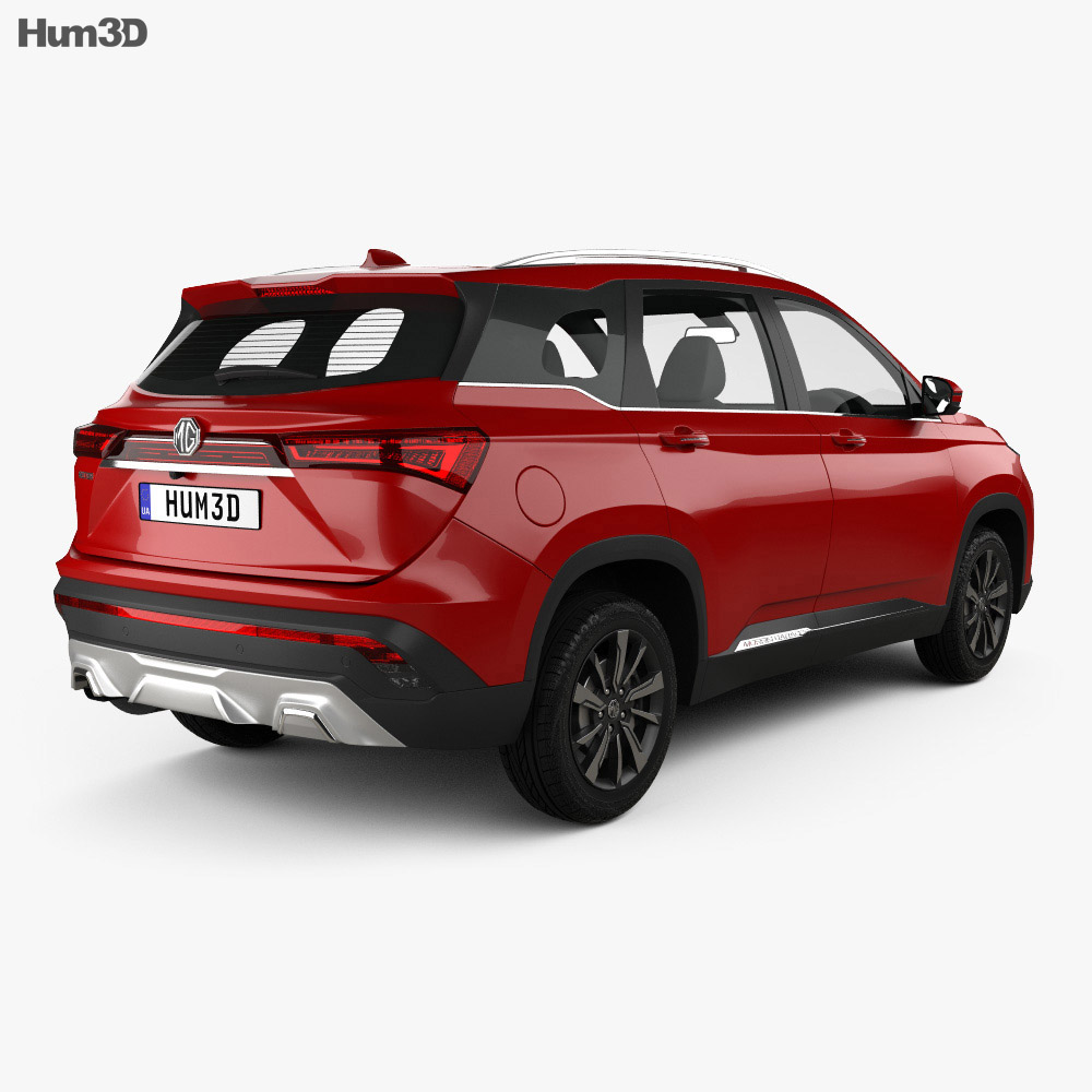 MG Hector 2022 3d model back view