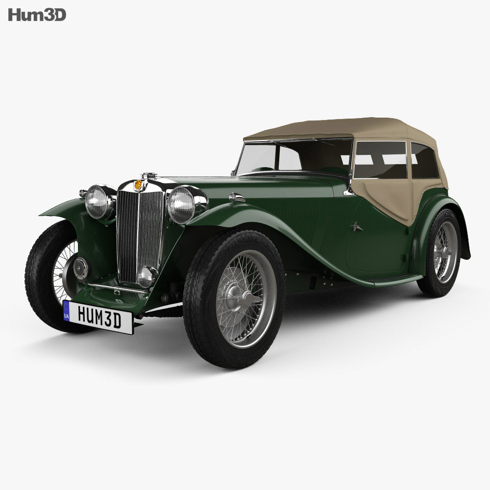 MG TC Midget 1945 3D model - Vehicles on Hum3D