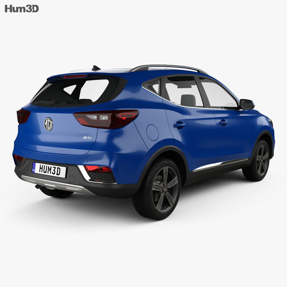 MG ZS 2018 3d model back view