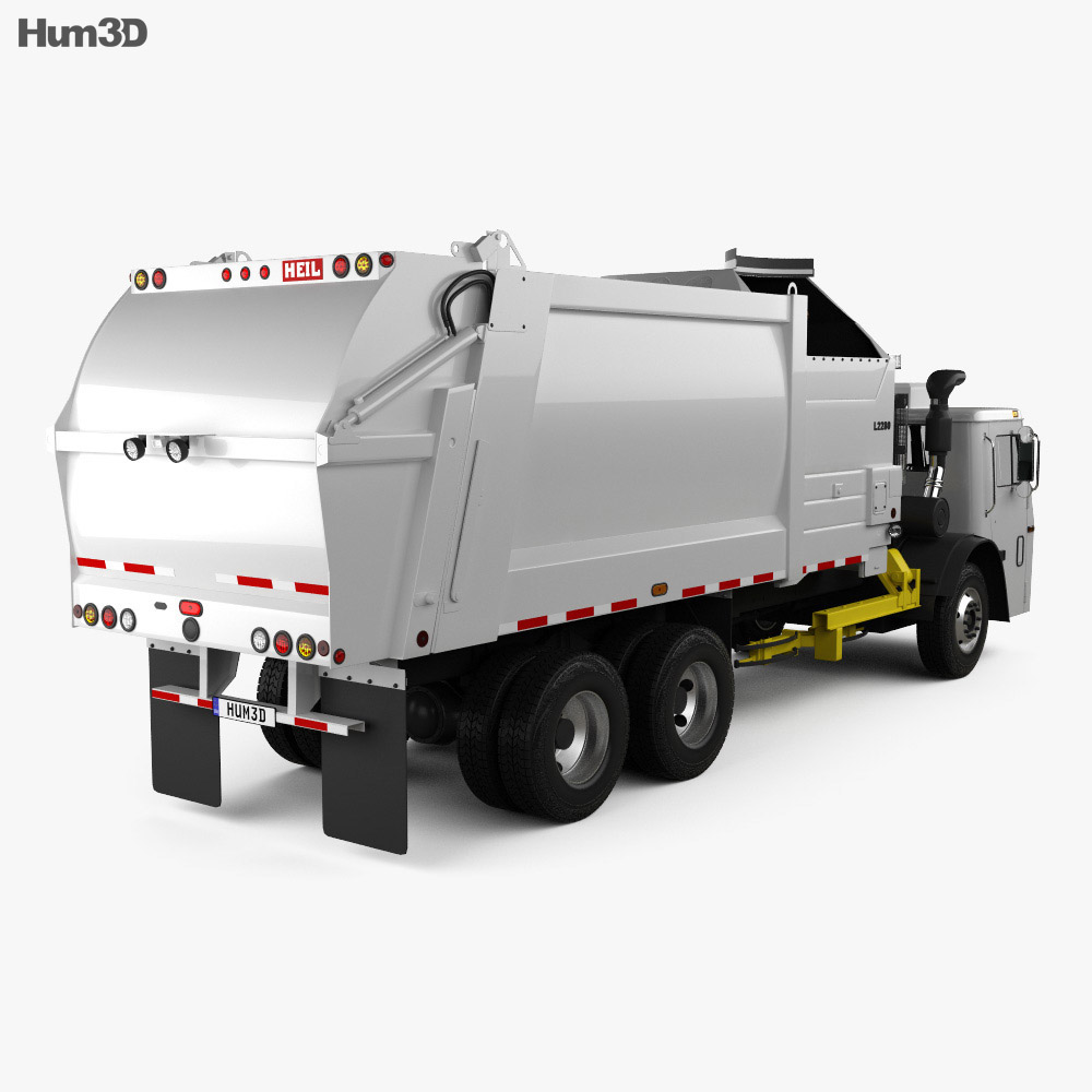 Mack LR LEU613 Garbage Truck Heil 2015 3D model - Vehicles on Hum3D