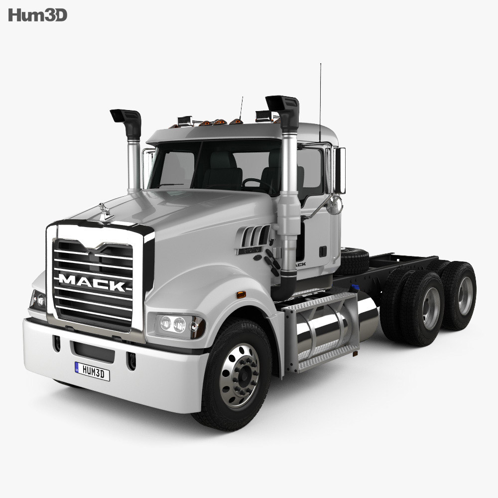 Mack Trident Axle Forward Day Cab Chassis Truck 2008 3D model ...