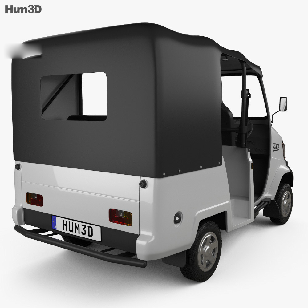 Mahindra Gio Compact Cab 2015 3Dモデル 後ろ姿
