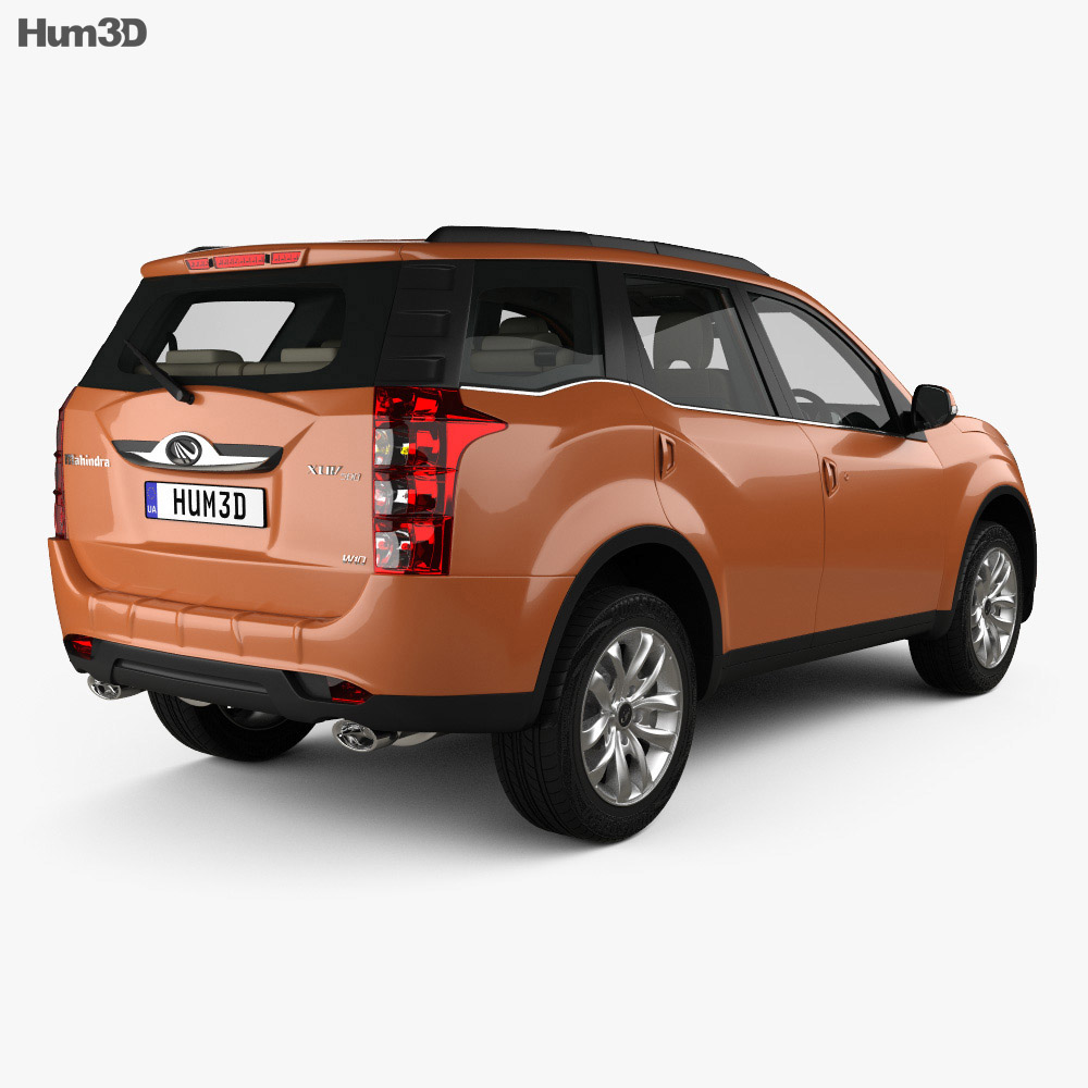 Mahindra XUV 500 with HQ interior 2018 3d model back view