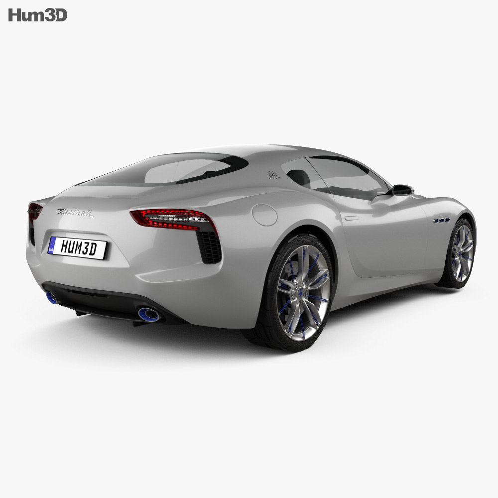 Maserati Alfieri 2015 3Dモデル 後ろ姿
