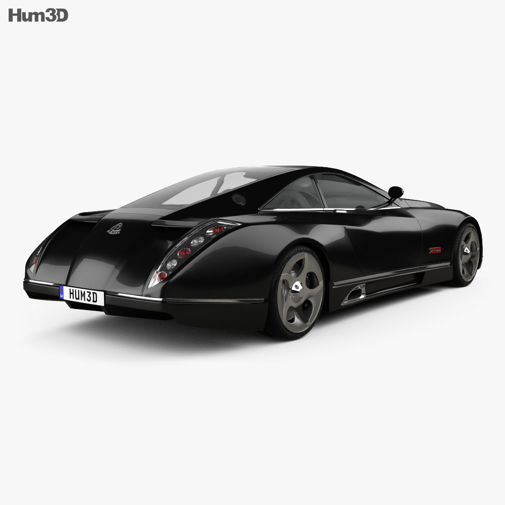 Maybach Exelero 2005 3d model back view