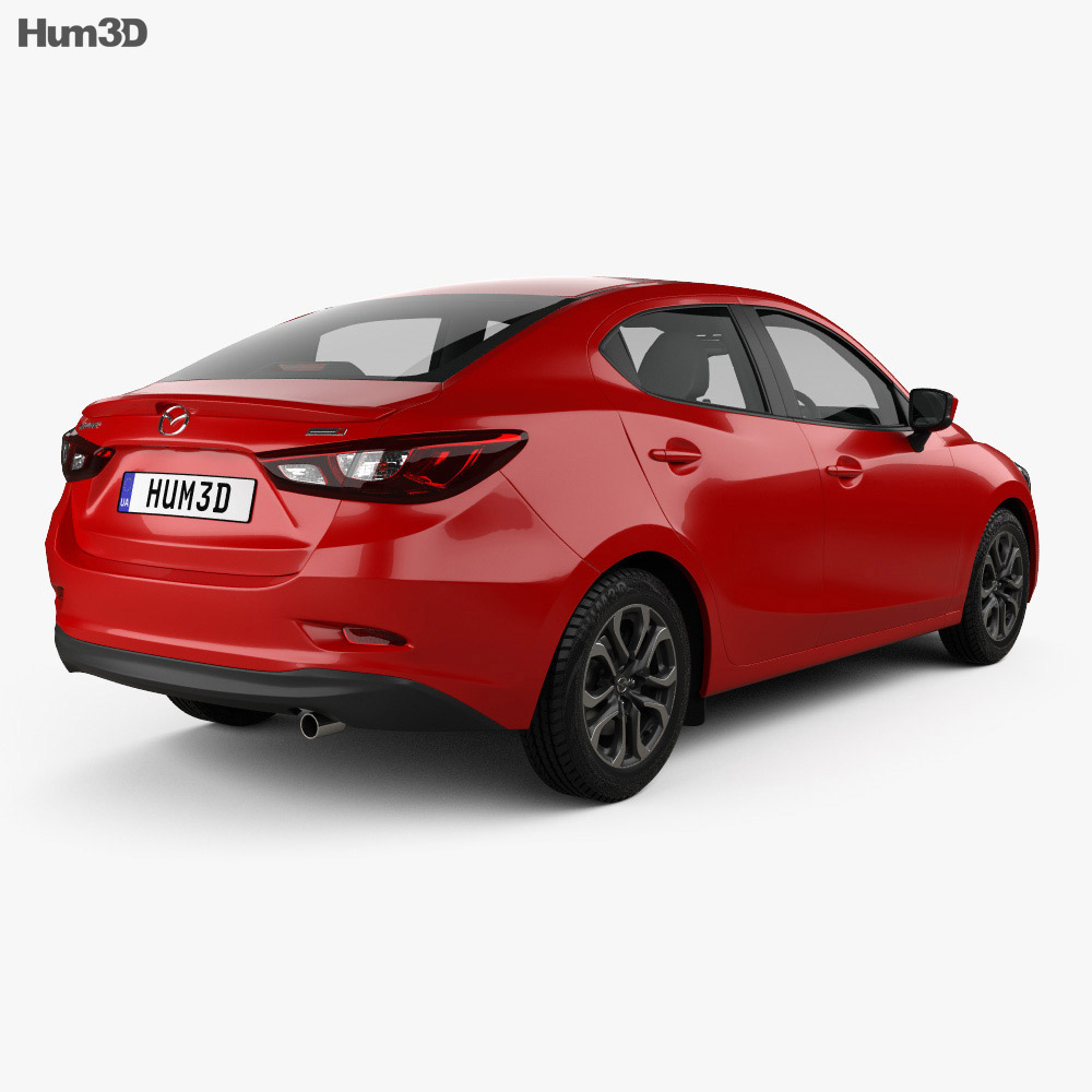 Mazda 2 (Demio) 2018 3d model back view