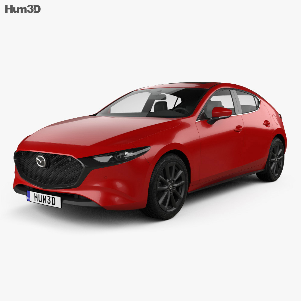Mazda 3 hatchback 2022 3d model