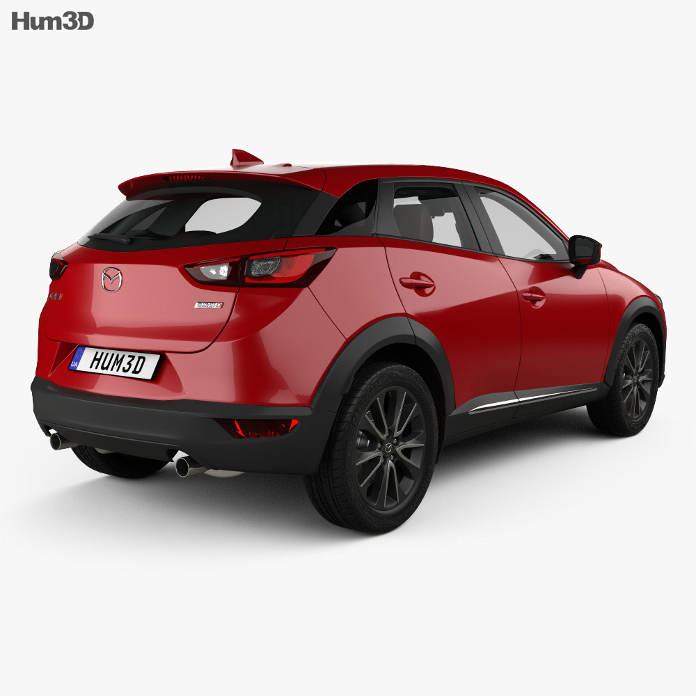 Mazda CX-3 GT-M with HQ interior 2018 3d model back view