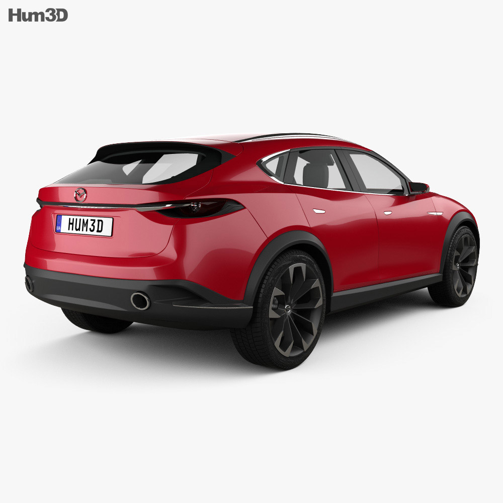 Mazda Koeru 2018 3D-Modell Rückansicht