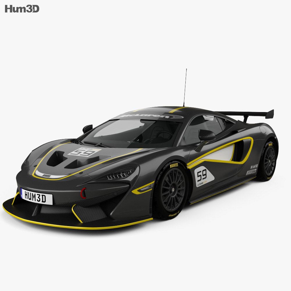 McLaren 570S GT4 2018 3D模型