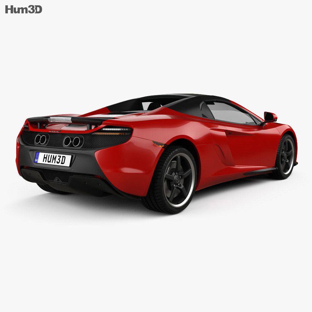McLaren 650S Can-Am with HQ interior 2018 3d model back view