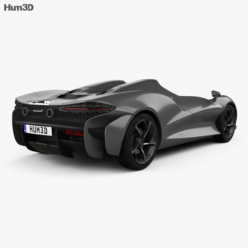 McLaren Elva 2022 3D-Modell Rückansicht