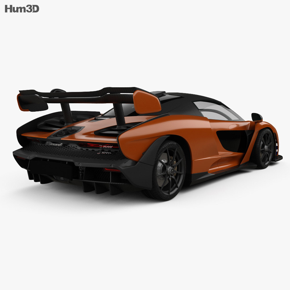 McLaren Senna 2020 3D模型 后视图