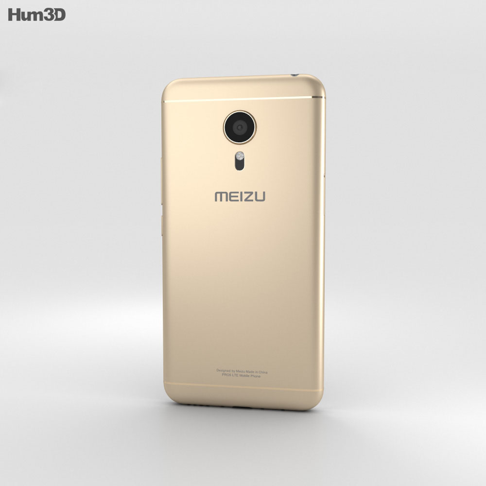 Meizu PRO 5 Gold 3D 모델 