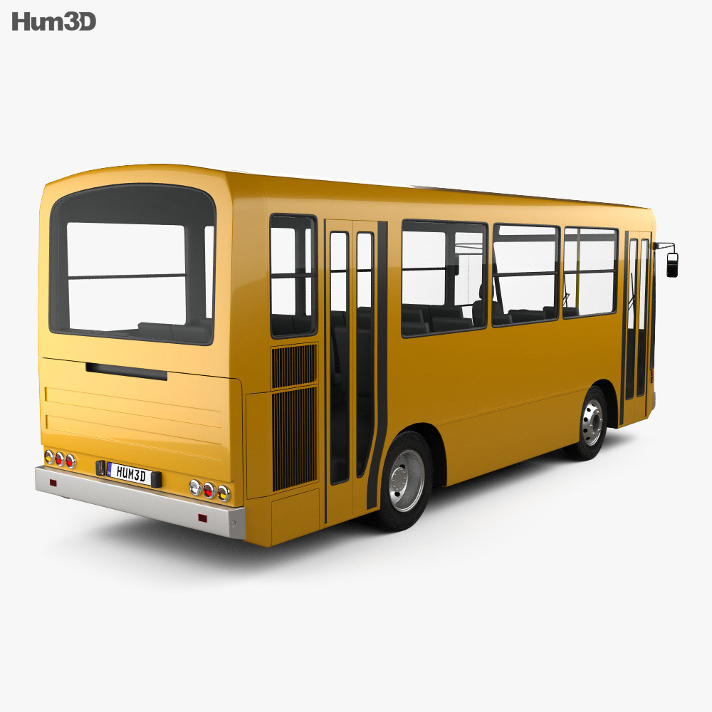 Menarini C13 Bus 1981 3D-Modell Rückansicht