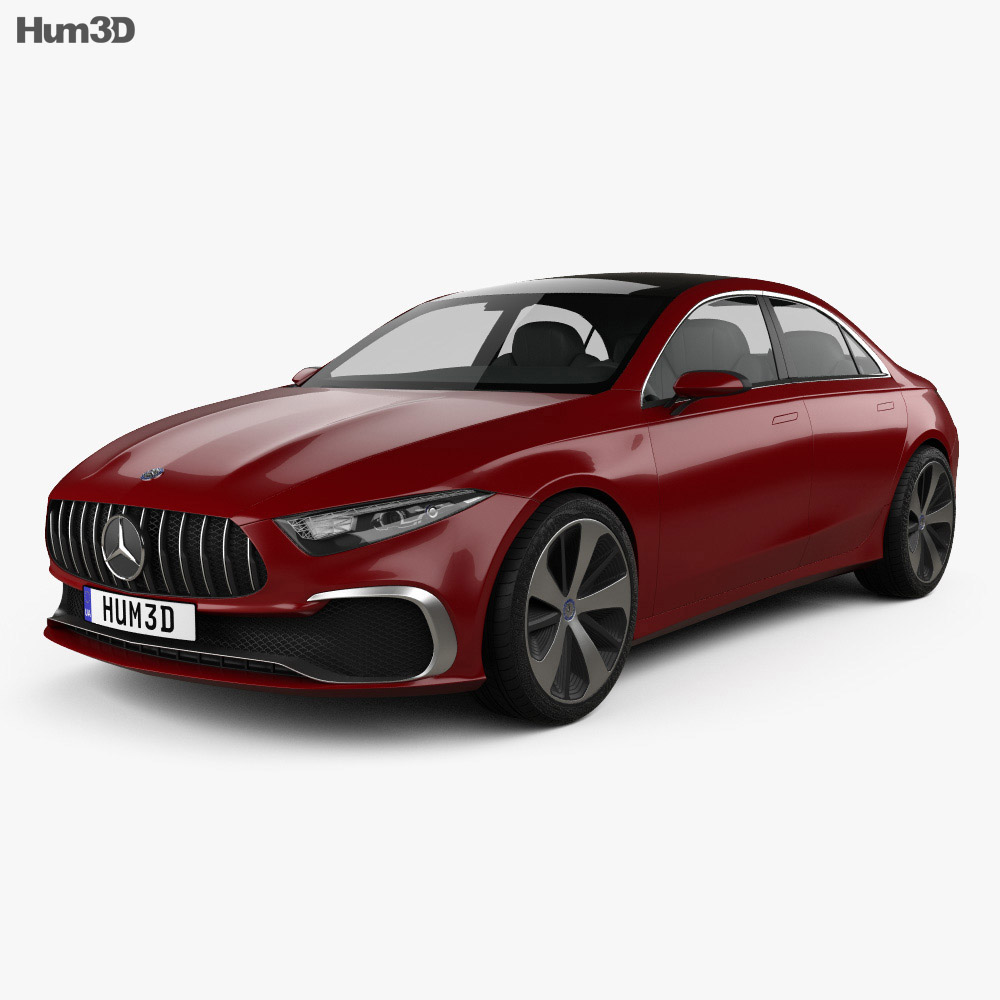 Mercedes-Benz A sedan Concept 2018 3d model
