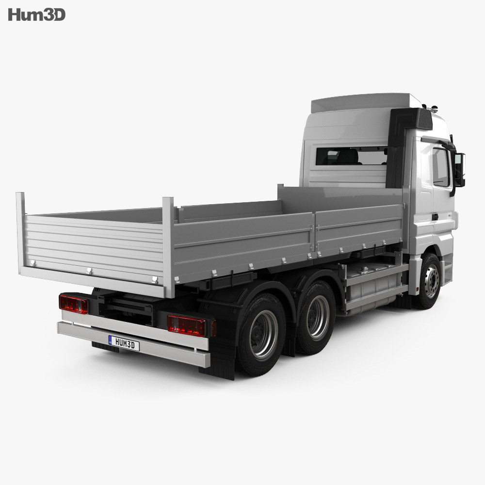 Mercedes-Benz Actros Flatbed 2014 3D model - Vehicles on Hum3D