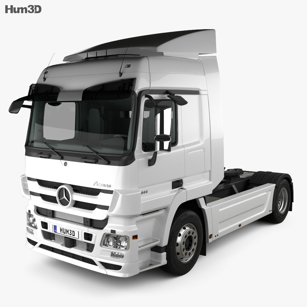 Mercedes-Benz Actros Tractor Truck 2-axle with HQ interior 2014 3d model