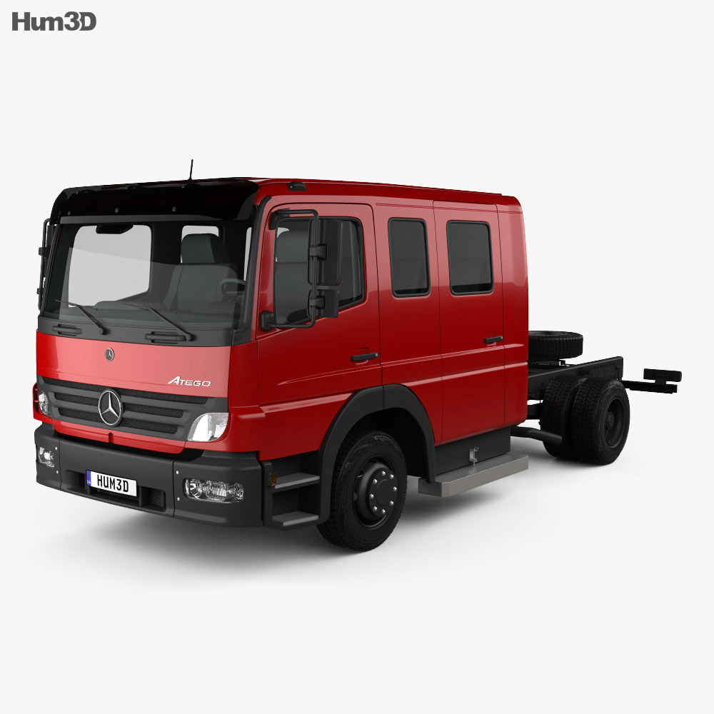 Mercedes-Benz Atego Crew Cab Chassis Truck 2010 3d model