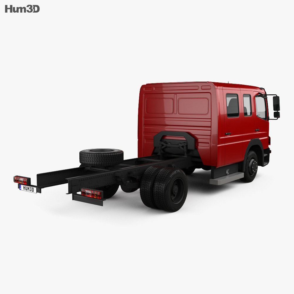 Mercedes-Benz Atego Crew Cab Chassis Truck 2010 3d model back view