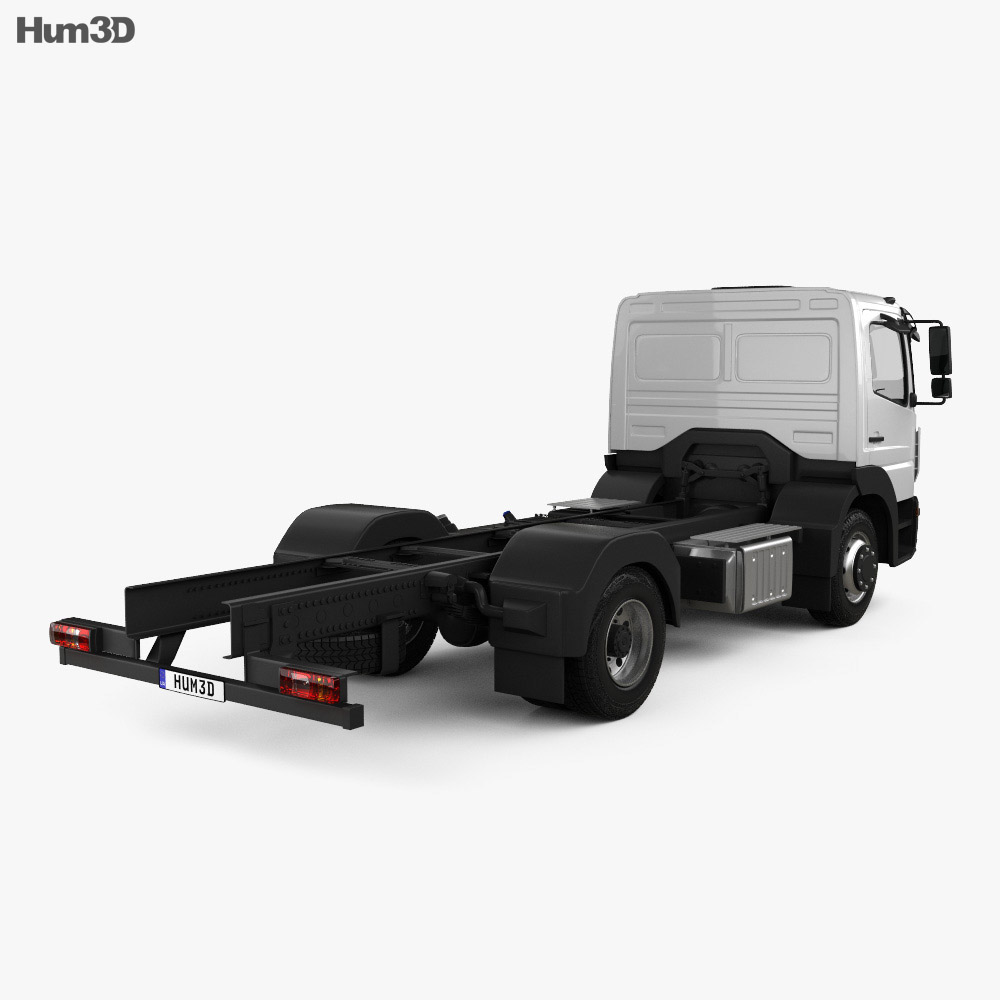 Mercedes-Benz Atego S-Cab Chassis Truck 2016 3d model back view