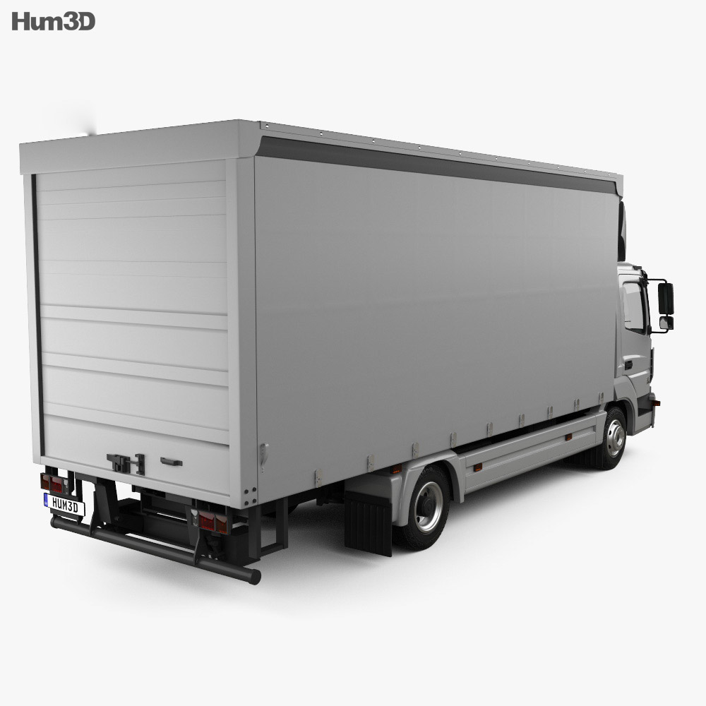 Mercedes-Benz Atego Box Truck 2016 Modello 3D vista posteriore