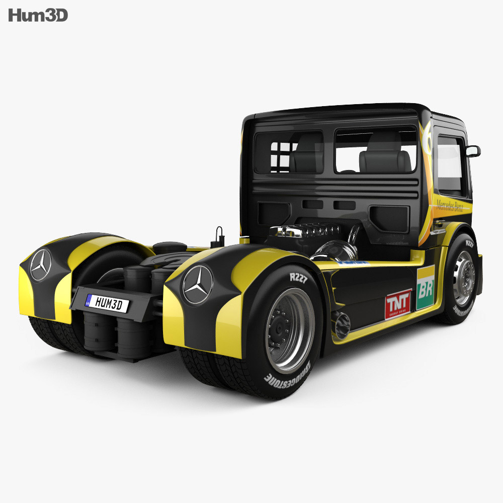 Mercedes-Benz Axor Formula Truck 2022 3D模型 后视图